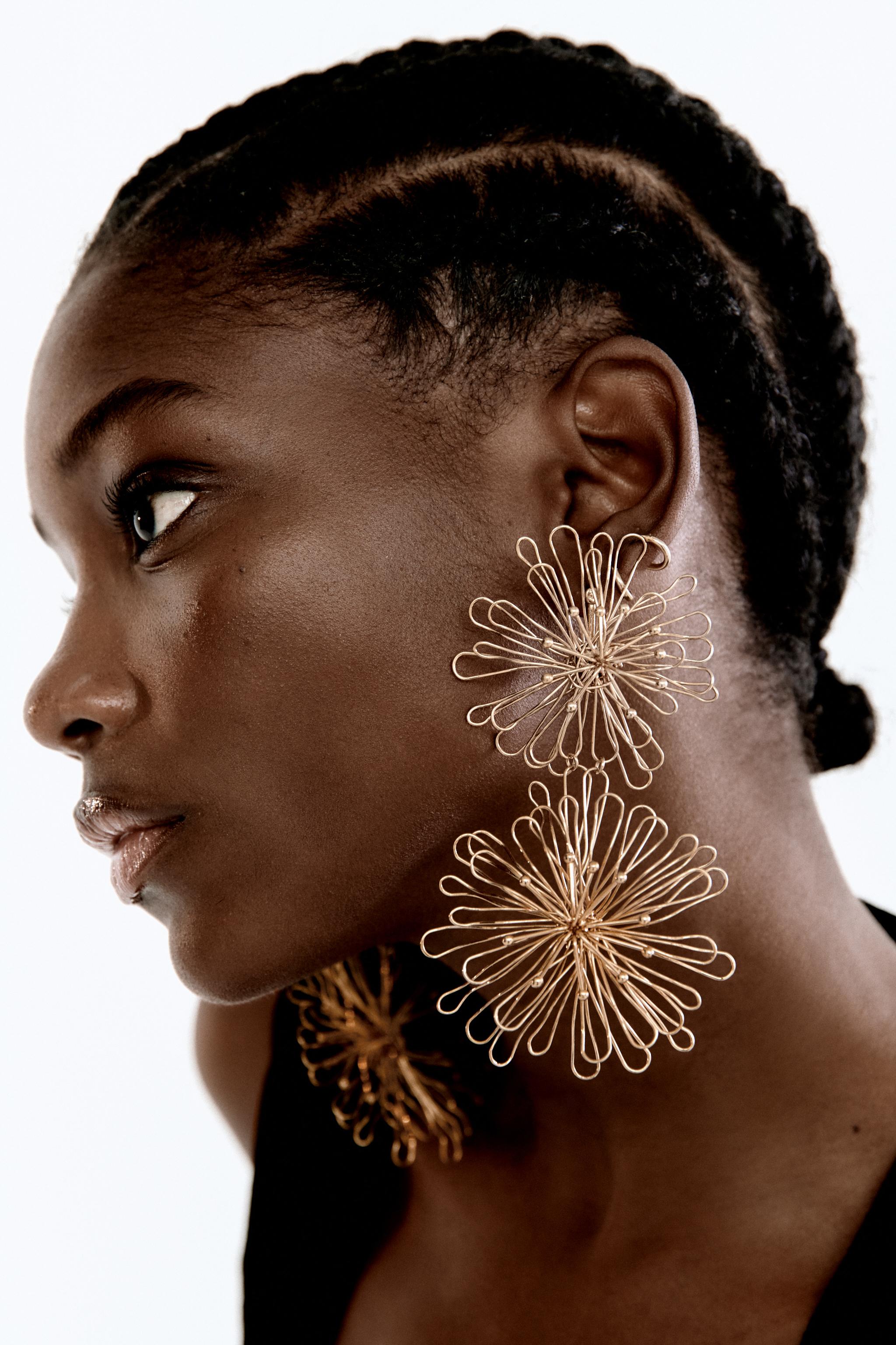 Zara clip on earrings new arrivals
